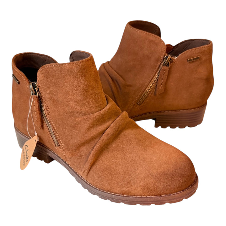 Clark’s Women’s Nissini Top Waterproof Walnut Siede Boots Size 8.5 NWT