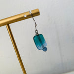 Green Blue Handmade Glass Bead Pierced Earrings