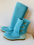 UGG Classic Cardy Aqua Women’s Knit Boot Size 7 New