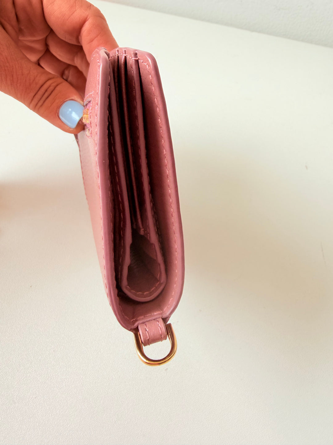 Tumi Belden Bifold Pebble Pink Leather Wallet New No Tag