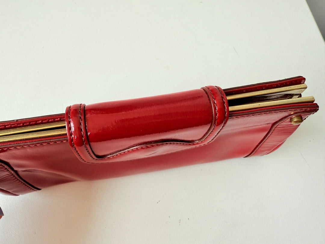 Cole Haan Vintage Red Patent Leather Clutch