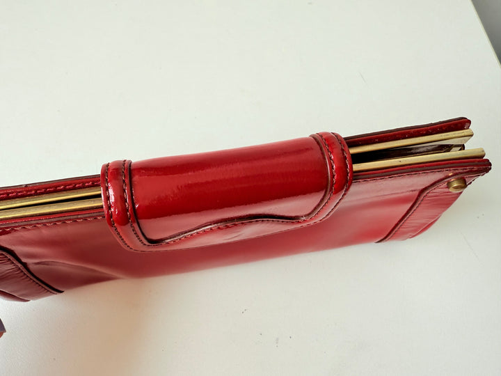 Cole Haan Vintage Red Patent Leather Clutch