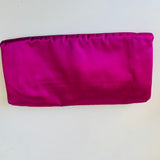 Prada Raso Dalia Deep Hot Pink/Purple Satin Bow Clutch