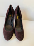 Brooks Brothers Brown Suede Snakeskin Heeled Pump Size 7