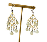 Mixed Media Crystal Chandelier Earrings