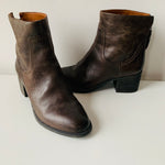 Franco Sarto Brown Distressed Leather Boots Size 10