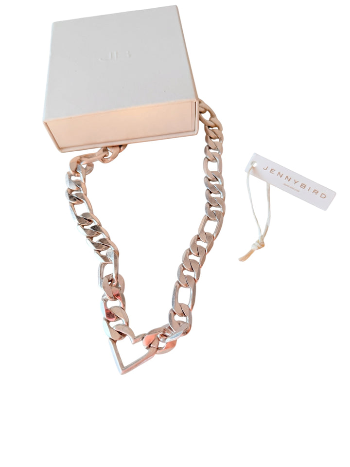 Jenny Bird Vera Figaro Style Chainlink Geometric Heart Necklace
