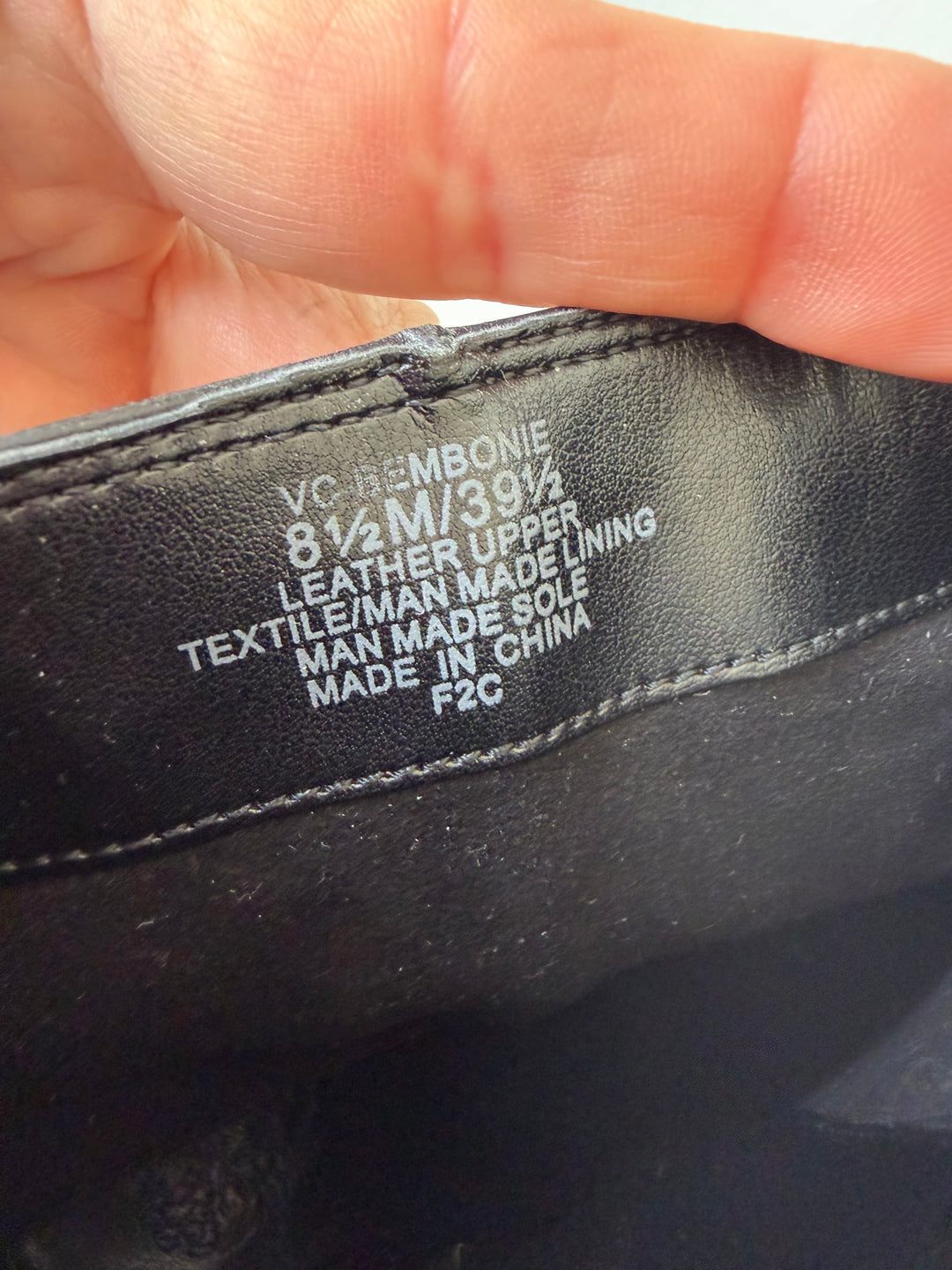 Vince Camuto Bembonie Stacked Leather Heel Bootie In Black Size 8.5 Women’s