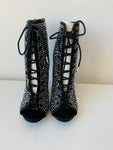 Shoedazzle Mackenzie Rhinestone Black Booties Size 7 NEW IN BOX