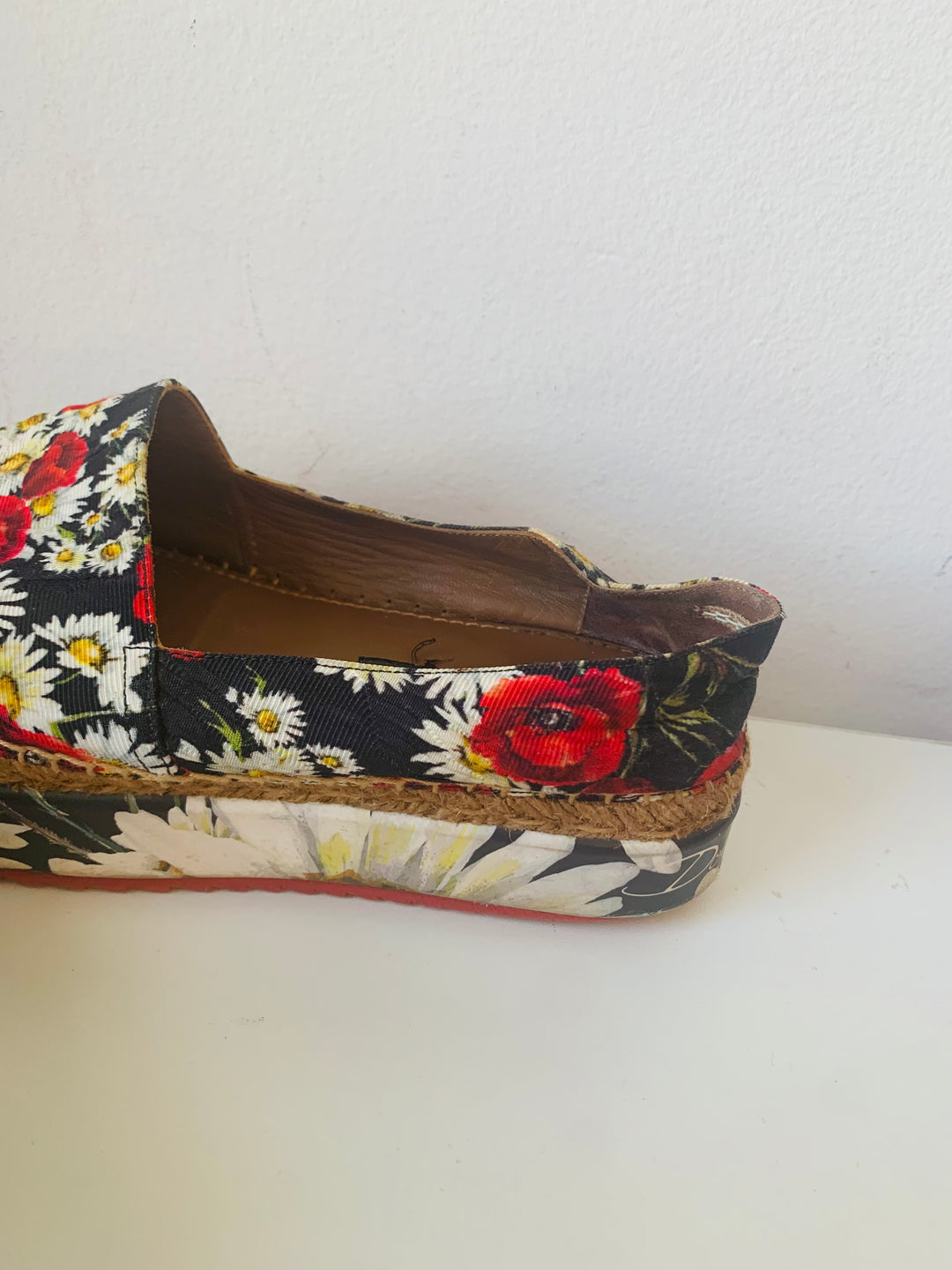 Dolce & Gabbana Floral Platform Espadrille Size 35