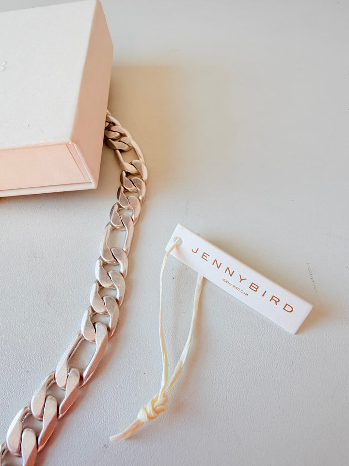 Jenny Bird Vera Figaro Style Chainlink Geometric Heart Necklace