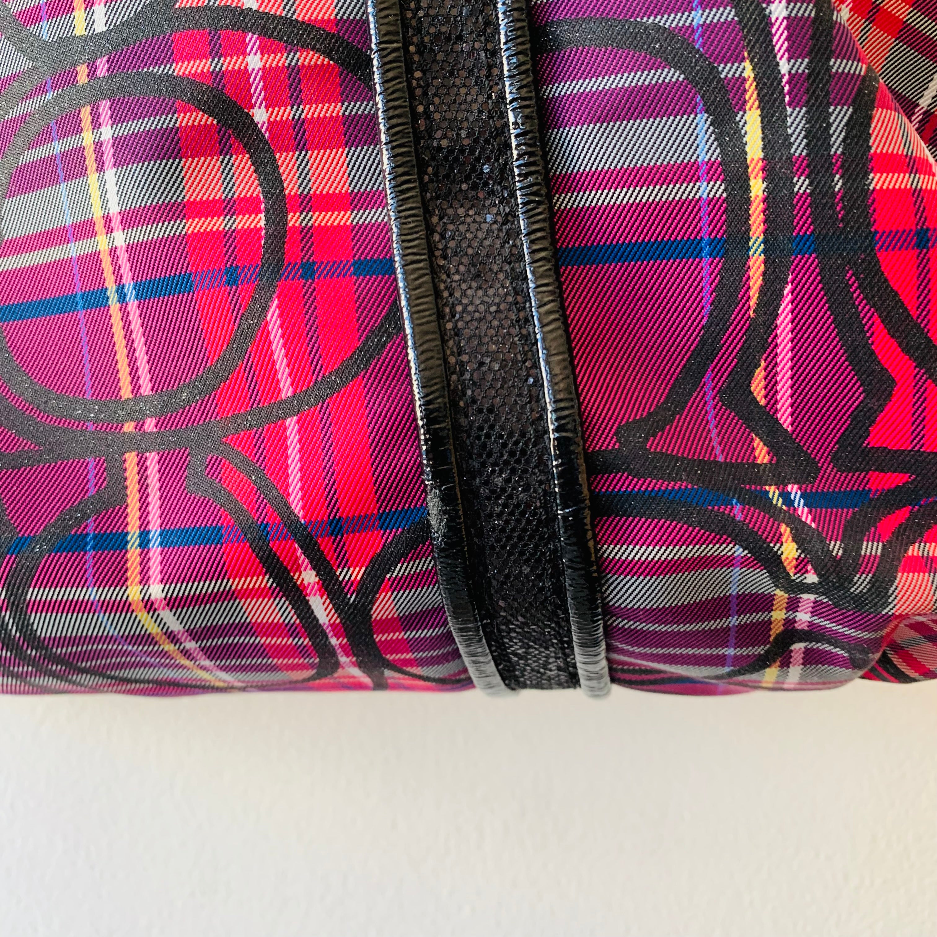 Coach Poppy Signature Tartan Plaid Glam Every Day Tote #14360