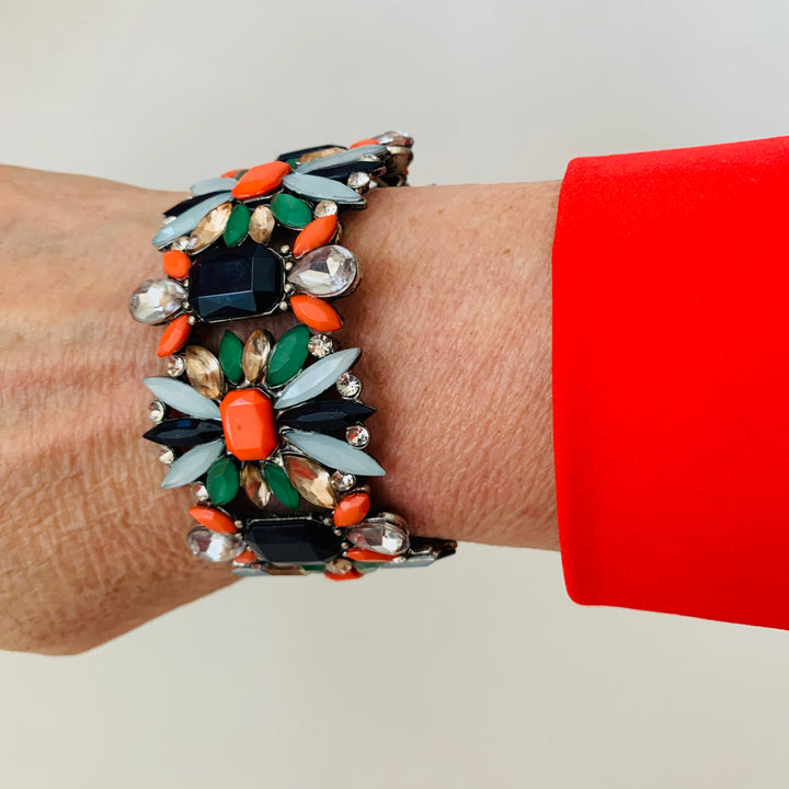 Multicolor Stretch Statement Bracelet