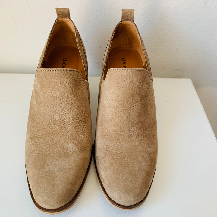 Lucky Brand Tan Suede Booties Size 6.5