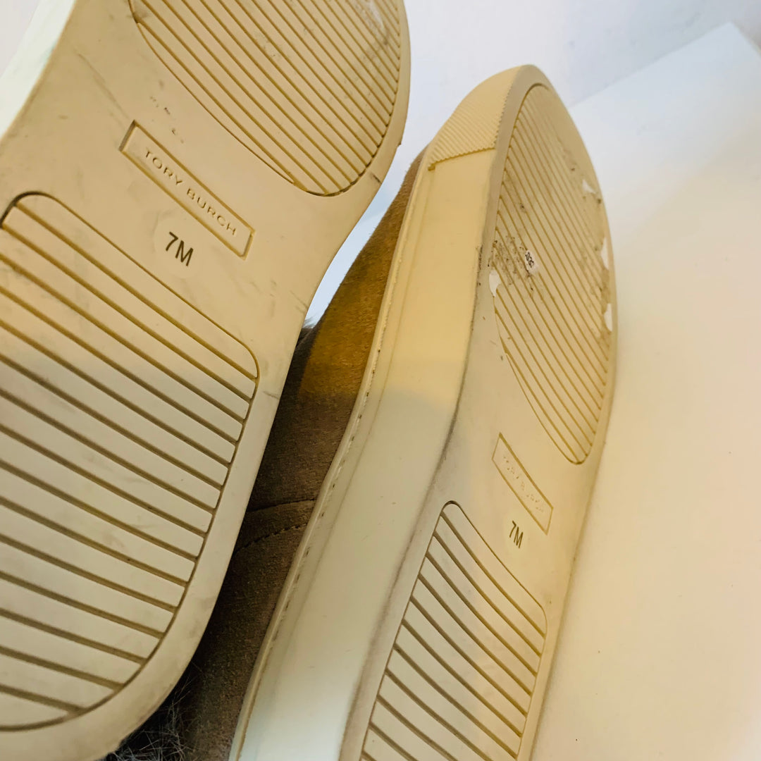 Tory Burch Tan Suede & Fur Boots Size 7