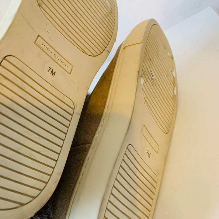 Tory Burch Tan Suede & Fur Boots Size 7