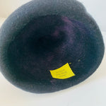 Erratica Jean Hicks Seattle Handmade One of A Kind Hat In Purple and Black Wool