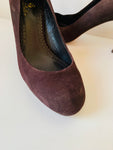 Brooks Brothers Brown Suede Snakeskin Heeled Pump Size 7