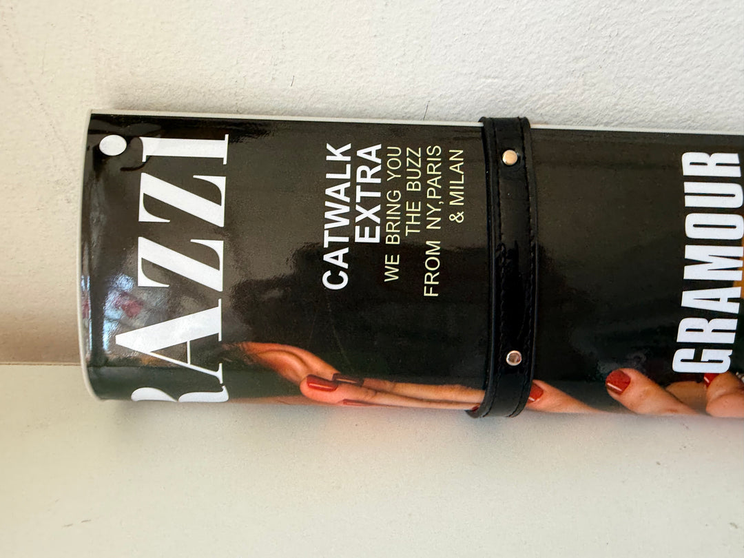Paparazzi Vintage Plastic Hard Case Magazine Clutch Circa 1980’s