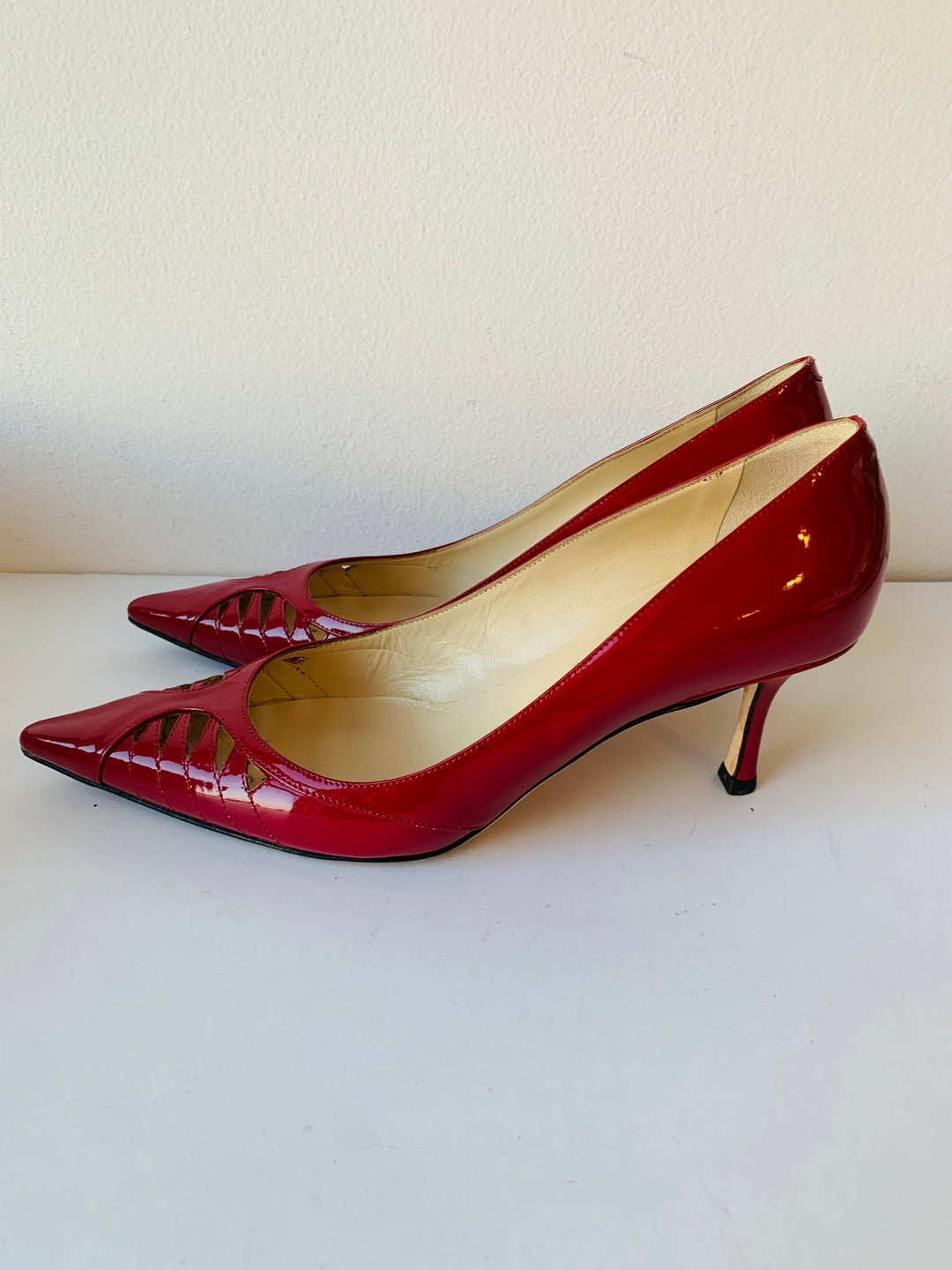 Jimmy Choo Red Patent Leather Pumps Size 40 1/2