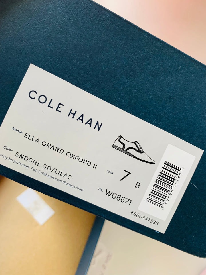 Cole Haan ELLA Grand Oxford II Sandshell Lilac Size 7 New in Box