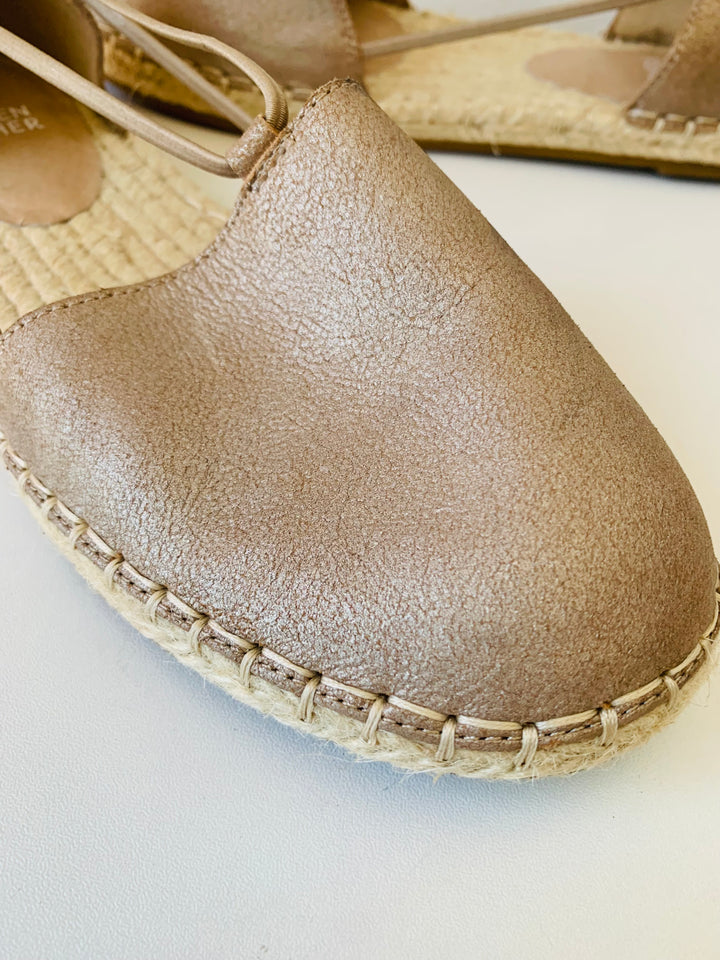 Eileen Fisher Gold Metallic Espadrilles Women’s Size 7.5