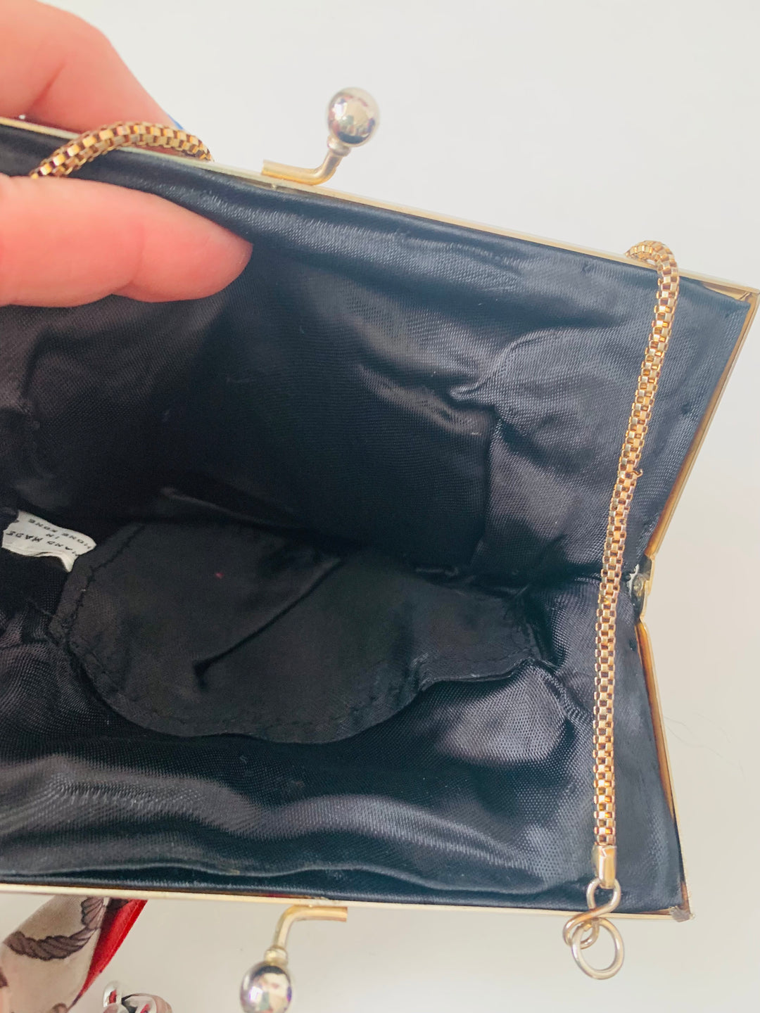 Vintage Black Beaded Evening Bag