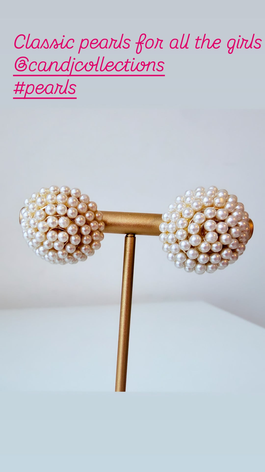 Pearl Circular Pierced Earrings
