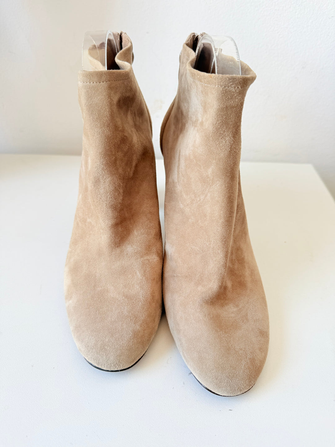 Via Spiga Nadia Suede Tan/Taupe Ankle Booties Size 9 Medium