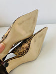 AK Anne Klein Leather Leopard Print Slingback Pumps Size 8.5