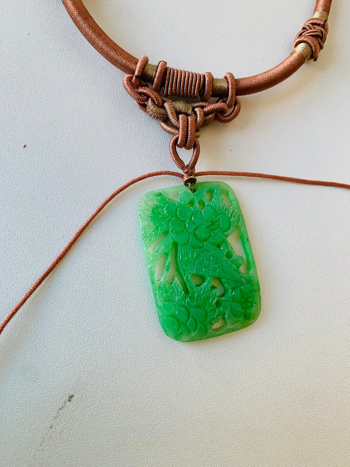 Asian Insipred Handmade Pendent Rope Necklace