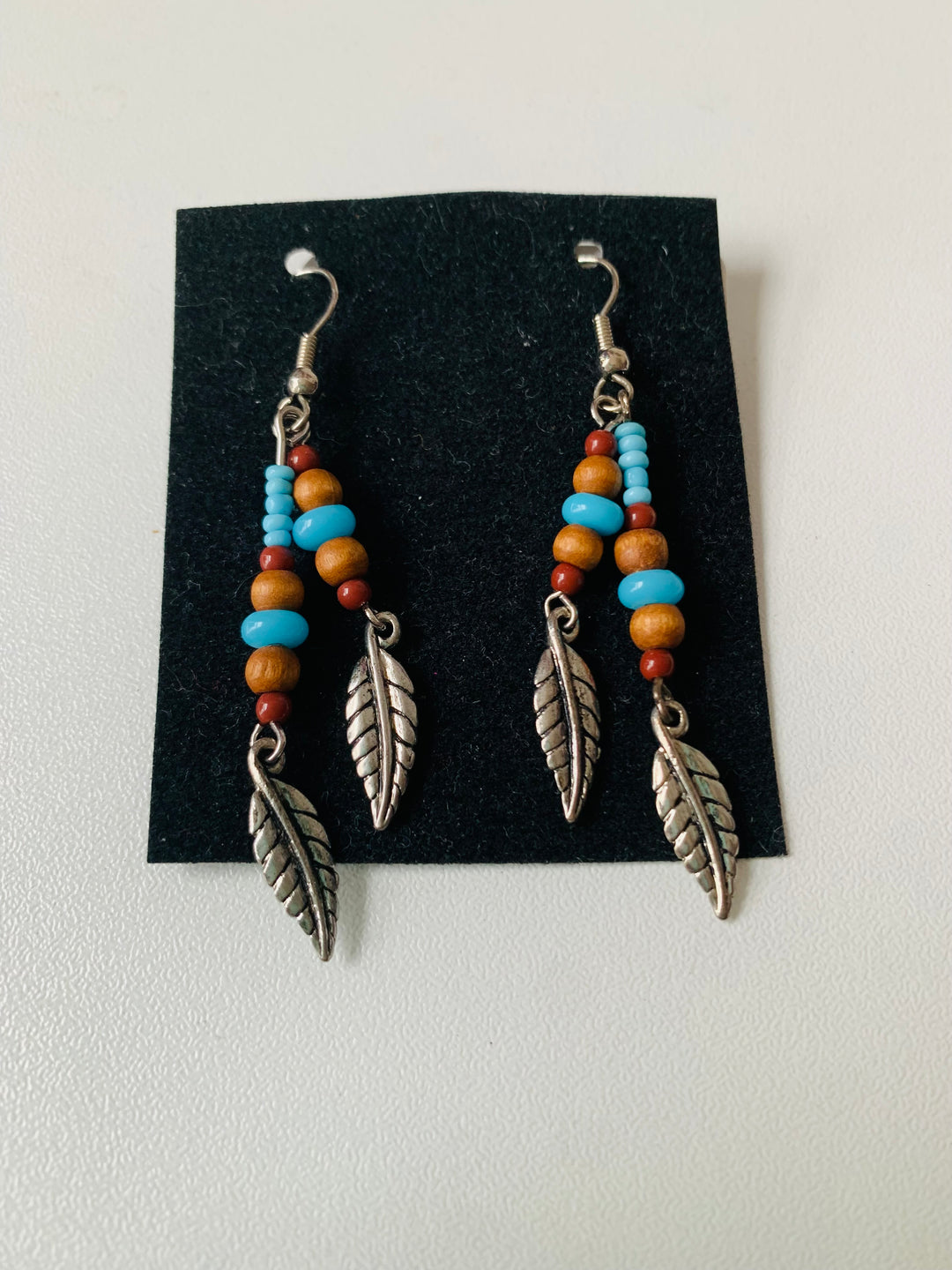 Beaded Fishook Style Pierced Earrings