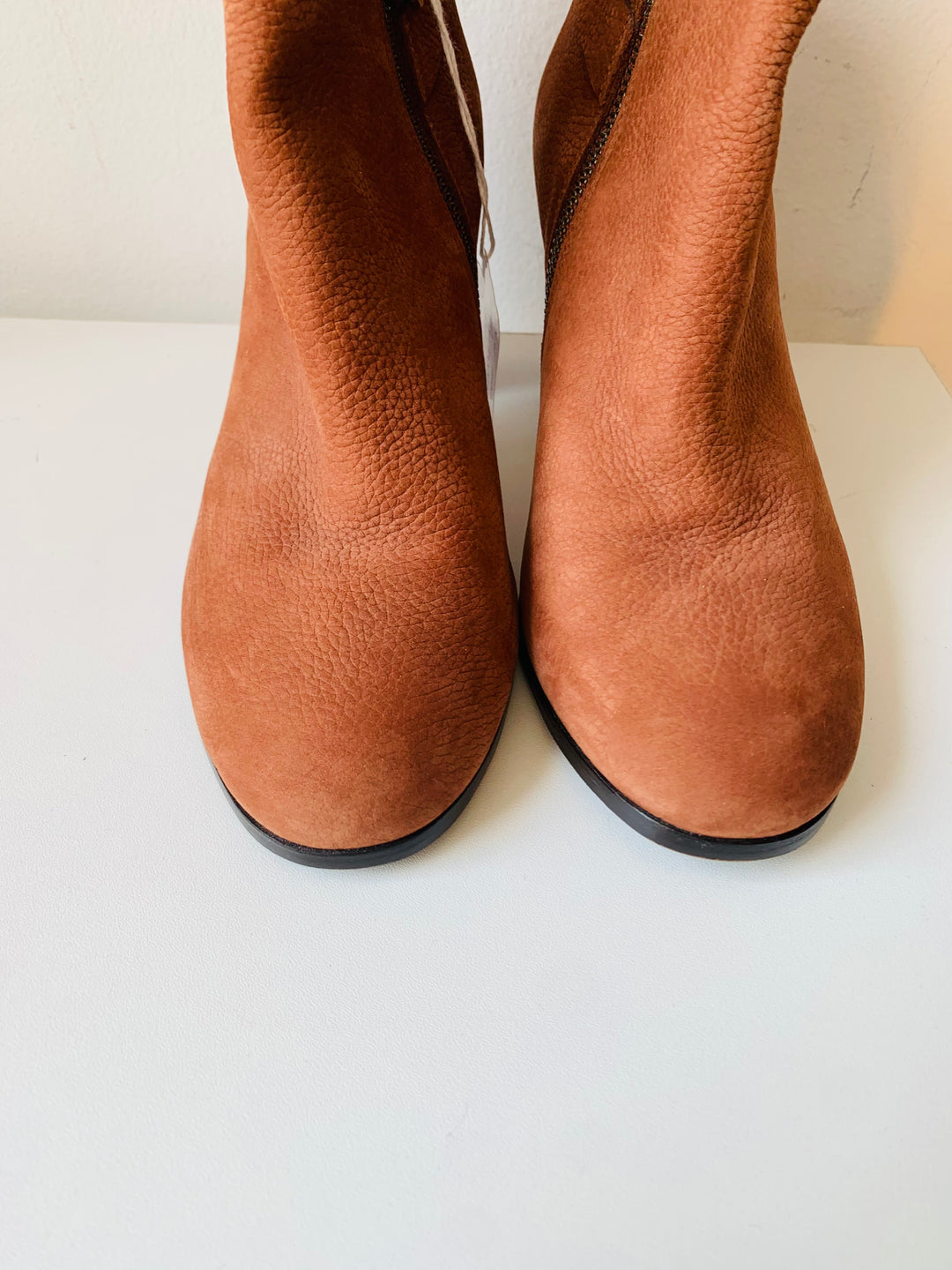 Cole Haan Brown Pebble Grain Leather Ankle Boots Size 7.5