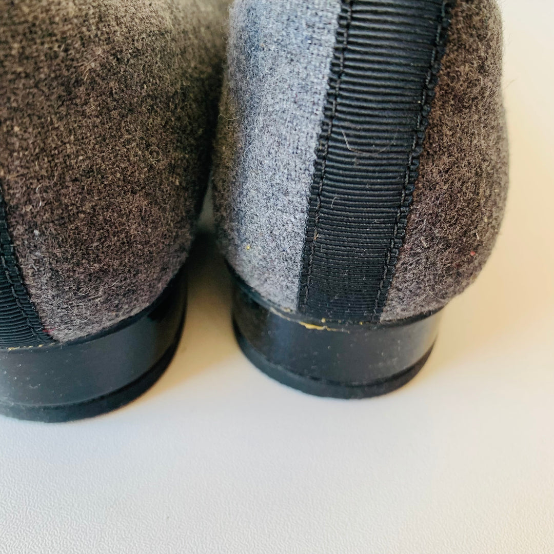 Clark’s Keeaha Rosa Women’s Grey Fabric & Black Patent Pump Size 7.5