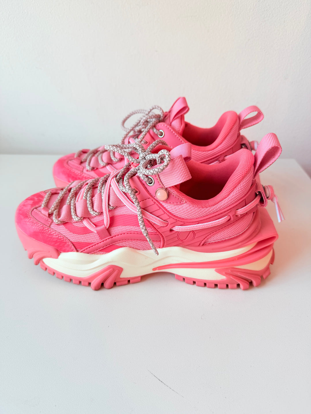 Javi Dominance Sneakers Pink/White Chunky Midsole Women’s Size 6.5