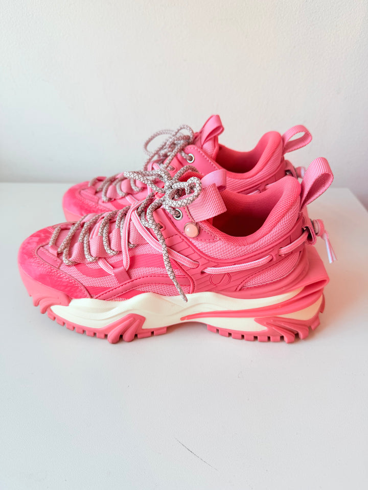 Javi Dominance Sneakers Pink/White Chunky Midsole Women’s Size 6.5
