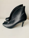 Christian Siriano Izzy Stiletto Peep Toe Ankle Boot Heels in Black Size 11