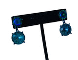 I.N.C. Mixed Blue Stone Drop Pierced Earrings