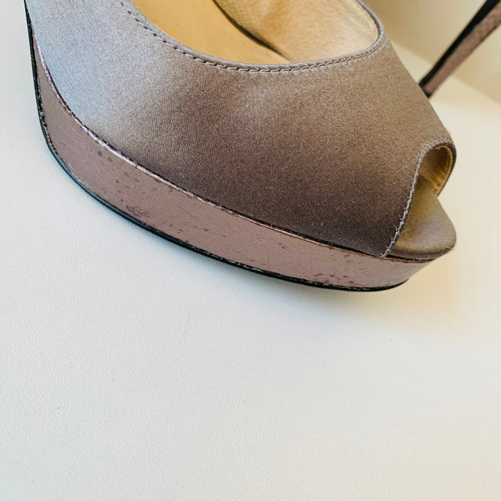 Michael Kors Platform Peep Toe Pump The York Sling Size 7.5