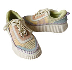 Dolce Vita Dolen Pastel Stripe Platform Sneaker Size 6.5