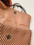 La Regale Dusty Rose Mesh Vintage Crossbody/Clutch