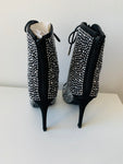 Shoedazzle Mackenzie Rhinestone Black Booties Size 7 NEW IN BOX