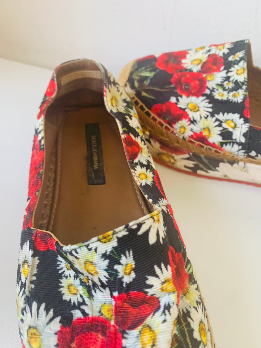 Dolce & Gabbana Floral Platform Espadrille Size 35