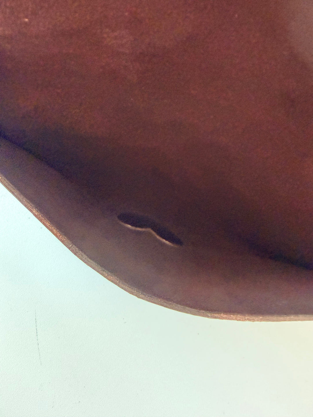 Moss Mills Dark Brown Textured Leather Clutch With Gold Chain Detail