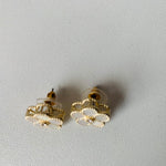 Gold Tone Flower Post Earrings