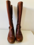 Timberland Savin Hill Brown Leather Tall Boots Size 7.5