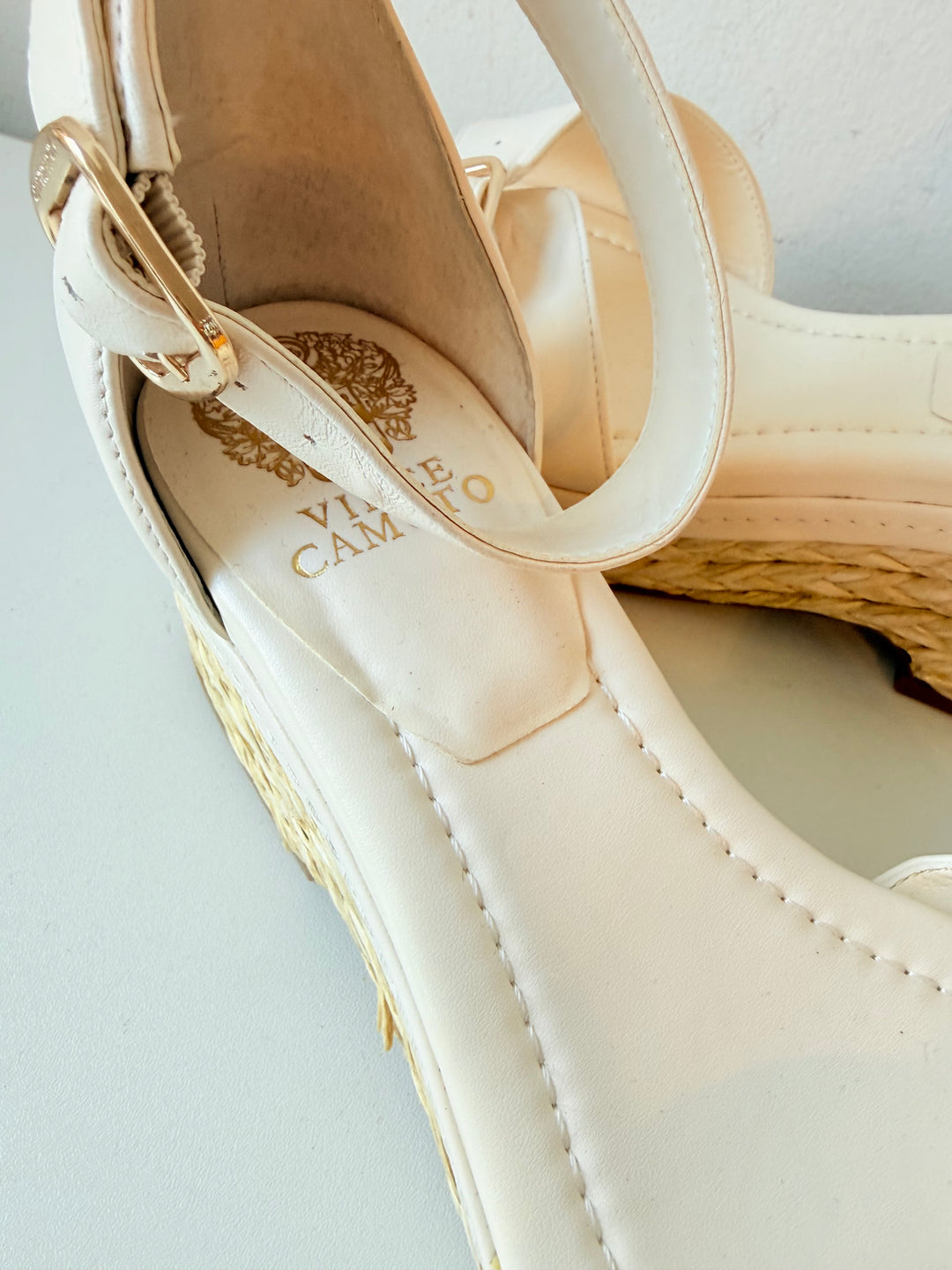 Vince Camuto Meterry Espadrille Sandals in Coconut Cream Size 9.5  Wide
