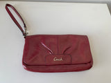 Coach Plum/Burgundy Patent Leather Wristlet