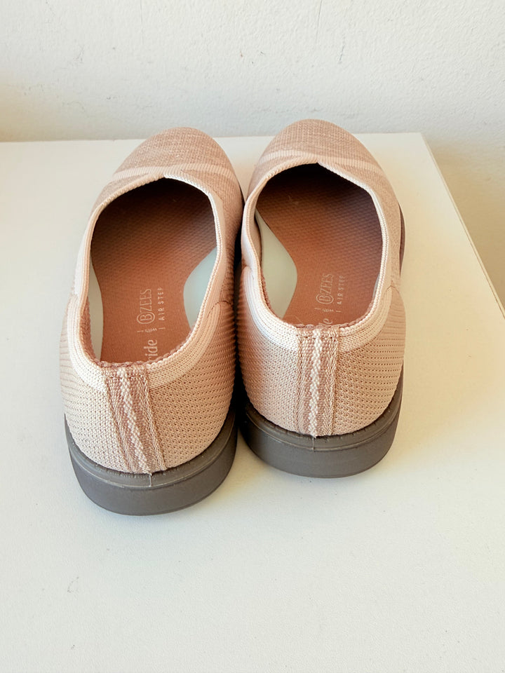 Lifestride Air Step Simply Taupe Slip On Shoes Size 6 Wide New