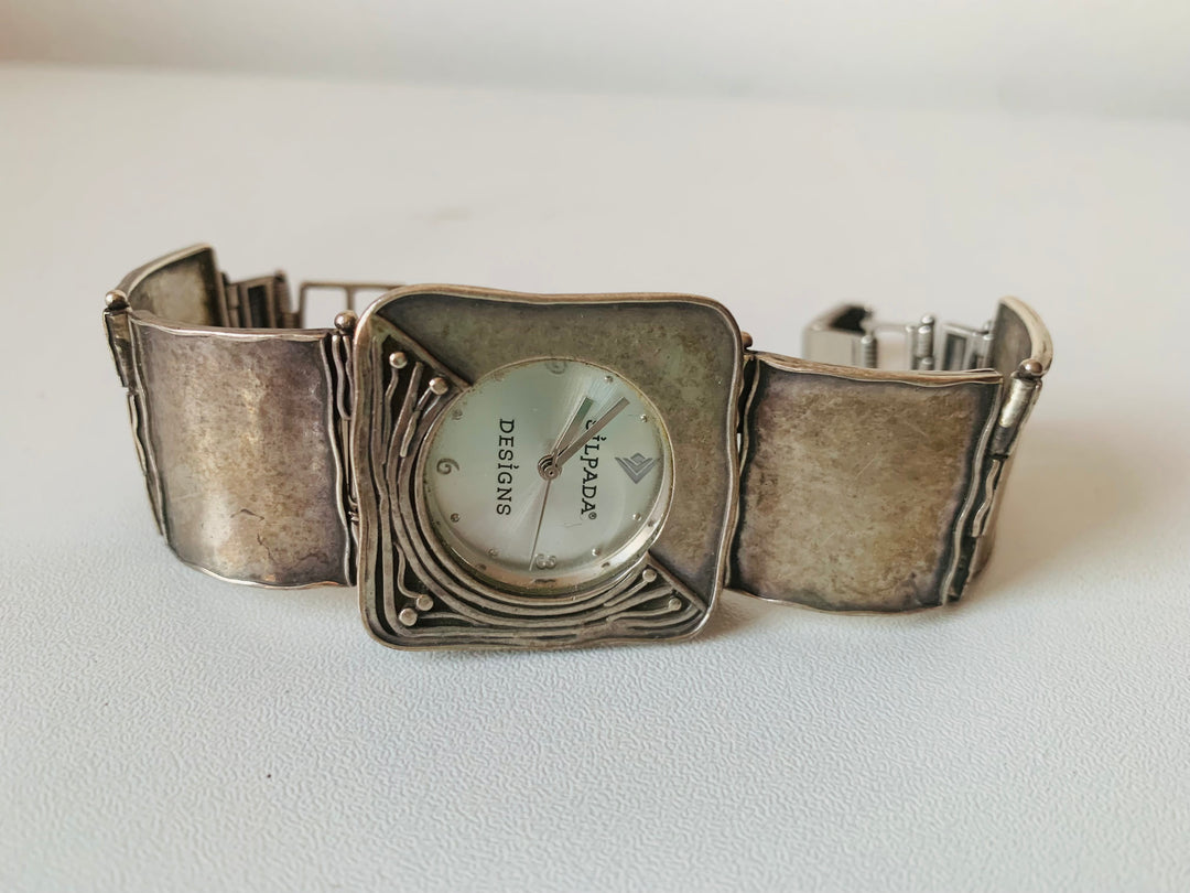 Silpada Designs Vintage 925 Sterling Silver Israel Link Watch